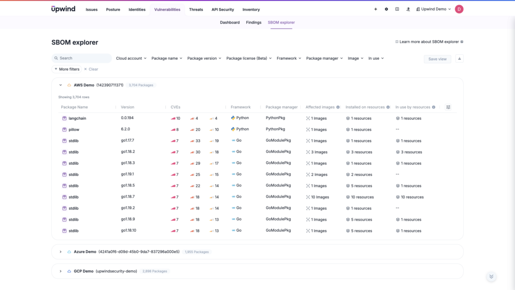 SBOM Explorer, quickly locate and assess vulnerabilities in packages actively in use 